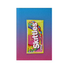 Обложка для паспорта матовая кожа с принтом Skittles | Желтый в Белгороде, натуральная матовая кожа | размер 19,3 х 13,7 см; прозрачные пластиковые крепления | Тематика изображения на принте: skittles | sweet sours | yellow | градиент | желтый | красный | радуга | розовый | синий | скитлс | фиолетовый