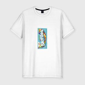 Мужская футболка хлопок Slim с принтом Skittles | Голубой в Белгороде, 92% хлопок, 8% лайкра | приталенный силуэт, круглый вырез ворота, длина до линии бедра, короткий рукав | blue | freeze pop | limited edition | skittles | скитлс
