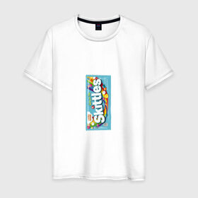 Мужская футболка хлопок с принтом Skittles | Голубой в Белгороде, 100% хлопок | прямой крой, круглый вырез горловины, длина до линии бедер, слегка спущенное плечо. | blue | freeze pop | limited edition | skittles | скитлс