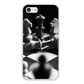 Чехол для iPhone 5/5S матовый с принтом Шахматы в Белгороде, Силикон | Область печати: задняя сторона чехла, без боковых панелей | доска | игра | игровая | игры | конь | короли | король | ладья | логика | настольная | настольные | пешка | пешки | спорт | туча | ферзь | шахматный | шахматы