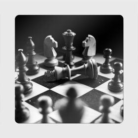 Магнит виниловый Квадрат с принтом Шахматы в Белгороде, полимерный материал с магнитным слоем | размер 9*9 см, закругленные углы | Тематика изображения на принте: доска | игра | игровая | игры | конь | короли | король | ладья | логика | настольная | настольные | пешка | пешки | спорт | туча | ферзь | шахматный | шахматы