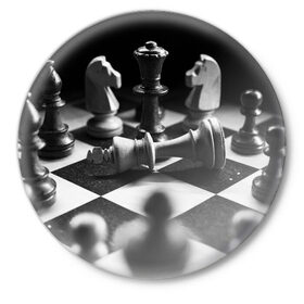 Значок с принтом Шахматы в Белгороде,  металл | круглая форма, металлическая застежка в виде булавки | доска | игра | игровая | игры | конь | короли | король | ладья | логика | настольная | настольные | пешка | пешки | спорт | туча | ферзь | шахматный | шахматы