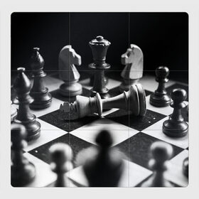 Магнитный плакат 3Х3 с принтом Шахматы в Белгороде, Полимерный материал с магнитным слоем | 9 деталей размером 9*9 см | доска | игра | игровая | игры | конь | короли | король | ладья | логика | настольная | настольные | пешка | пешки | спорт | туча | ферзь | шахматный | шахматы
