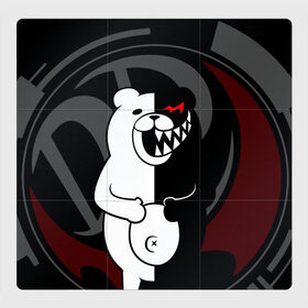 Магнитный плакат 3Х3 с принтом MONOKUMA | МОНОКУМА | DANGANRO в Белгороде, Полимерный материал с магнитным слоем | 9 деталей размером 9*9 см | anime | bear | black  white | danganronpa | kurokuma | monodam | monokuma | monomi | monotaro | rabbit | school | shirokuma | аниме | главарь | мoноми | монокума | черно белый | школа