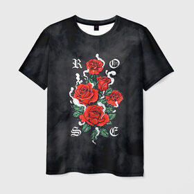 Мужская футболка 3D с принтом РОЗЫ | ROSES SMOKE в Белгороде, 100% полиэфир | прямой крой, круглый вырез горловины, длина до линии бедер | chery | flowers | japan | roses | sakura | вишня | растения | розы | ромашка | сакура | тюльпаны | цветы | цветы сакуры | япония