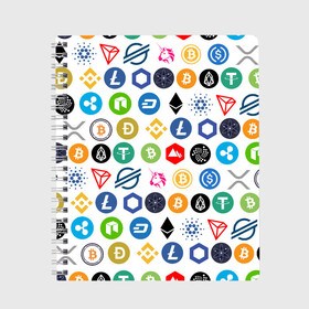 Тетрадь с принтом BITCOIN PATTERN | БИТКОИН(Z) в Белгороде, 100% бумага | 48 листов, плотность листов — 60 г/м2, плотность картонной обложки — 250 г/м2. Листы скреплены сбоку удобной пружинной спиралью. Уголки страниц и обложки скругленные. Цвет линий — светло-серый
 | binance coin | bitcoin | blockchain | btc | cardano | crypto | ethereum | polkadot | tether | xrp | биткоин | блокчейн | валюта | деньги | криптовалюта | майнер | майнинг | паттерн | цифровая валюта | цифровое золото | эфир