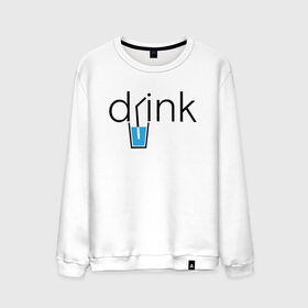 Мужской свитшот хлопок с принтом DRINK | ПИТЬ в Белгороде, 100% хлопок |  | creative | drink | minimalism | water | вода | креатив | креативная | минимализм | надпись | пить | текст