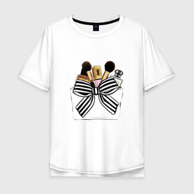 Мужская футболка хлопок Oversize с принтом Кисти в Белгороде, 100% хлопок | свободный крой, круглый ворот, “спинка” длиннее передней части | make up | визаж | визажист | макияж | мейк | мейкап | пудра