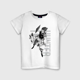 Детская футболка хлопок с принтом Хисока в Белгороде, 100% хлопок | круглый вырез горловины, полуприлегающий силуэт, длина до линии бедер | Тематика изображения на принте: hisoka | hunter  hunter | охотник | охотник х охотник | хантер | хантер х хантер | хисока