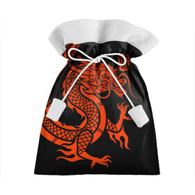 Подарочный 3D мешок с принтом RED CHINA DRAGON в Белгороде, 100% полиэстер | Размер: 29*39 см | china | china dragon | red dragon | без крыльев | дракон змея | китай | китайские символы | китайский дракон | красный дракон | символ