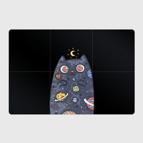 Магнитный плакат 3Х2 с принтом КОСМИЧЕСКИЙ КОТ в Белгороде, Полимерный материал с магнитным слоем | 6 деталей размером 9*9 см | артемис | астероиды | вселенная | галактика | диана | звезды | кометы | космос | кот | котенок | котик | луна | месяц | ночь | планеты | сейлор мун | туманность | черная кошка