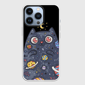 Чехол для iPhone 13 Pro с принтом КОСМИЧЕСКИЙ КОТ в Белгороде,  |  | артемис | астероиды | вселенная | галактика | диана | звезды | кометы | космос | кот | котенок | котик | луна | месяц | ночь | планеты | сейлор мун | туманность | черная кошка