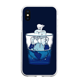 Чехол для iPhone XS Max матовый с принтом Polar Ice Bear в Белгороде, Силикон | Область печати: задняя сторона чехла, без боковых панелей | Тематика изображения на принте: north pole | planet | water | антарктида | антарктика | арктика | белый медведь | в стакане | вода | земля | кубики льда | лед | льдина | льдинка | медведица | медвежонок | на льдине | наполовину полон | планета