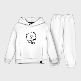 Детский костюм хлопок Oversize с принтом RJ | BTS в Белгороде,  |  | army | bangtan boys | bt21 | bts | bts stickers | chimmy | cooky | k pop | koya | mang | monster | rap monster | rapmon | rj | rm | shooky | tata | van | бтс | ви | джей хоуп | джонгук | кейпоп | реп монстр | стикеры bts | сюга | чимин | чин