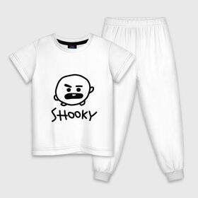Детская пижама хлопок с принтом SHOOKY BTS в Белгороде, 100% хлопок |  брюки и футболка прямого кроя, без карманов, на брюках мягкая резинка на поясе и по низу штанин
 | army | bangtan boys | bt21 | bts | bts stickers | chimmy | cooky | k pop | koya | mang | monster | rap monster | rapmon | rj | rm | shooky | tata | van | бтс | ви | джей хоуп | джонгук | кейпоп | реп монстр | стикеры bts | сюга | чимин | чин