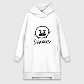 Платье-худи хлопок с принтом SHOOKY | BTS в Белгороде,  |  | army | bangtan boys | bt21 | bts | bts stickers | chimmy | cooky | k pop | koya | mang | monster | rap monster | rapmon | rj | rm | shooky | tata | van | бтс | ви | джей хоуп | джонгук | кейпоп | реп монстр | стикеры bts | сюга | чимин | чин