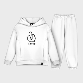 Детский костюм хлопок Oversize с принтом COOKY | BTS в Белгороде,  |  | army | bangtan boys | bt21 | bts | bts stickers | chimmy | cooky | k pop | koya | mang | monster | rap monster | rapmon | rj | rm | shooky | tata | van | бтс | ви | джей хоуп | джонгук | кейпоп | реп монстр | стикеры bts | сюга | чимин | чин