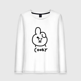 Женский лонгслив хлопок с принтом COOKY | BTS в Белгороде, 100% хлопок |  | army | bangtan boys | bt21 | bts | bts stickers | chimmy | cooky | k pop | koya | mang | monster | rap monster | rapmon | rj | rm | shooky | tata | van | бтс | ви | джей хоуп | джонгук | кейпоп | реп монстр | стикеры bts | сюга | чимин | чин