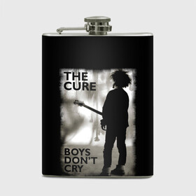 Фляга с принтом THE CURE в Белгороде, металлический корпус | емкость 0,22 л, размер 125 х 94 мм. Виниловая наклейка запечатывается полностью | Тематика изображения на принте: boys | cry | grunge | guitar | metal | music | punk | robert | rock | smyth | the cure | usa | гранж | группа | кьюр | метал | музыка | панк | рок | сша