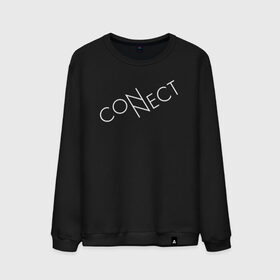 Мужской свитшот хлопок с принтом CONNECT в Белгороде, 100% хлопок |  | connect | creative | enternet | minimalism | интернет | коннект | креатив | креативная | минимализм | надпись | сеть | соединение | текст