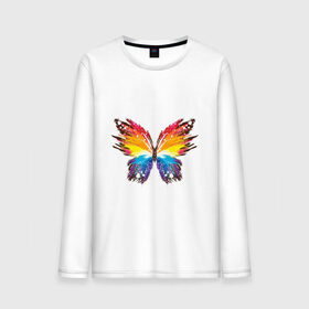 Мужской лонгслив хлопок с принтом бабочка краской в Белгороде, 100% хлопок |  | бабочка | беспозвоночные | брызги | градиент | краска | красочная | крылья | лето | мотыльки и бабочки | насекомое | насекомые | радуга | ярко
