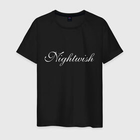 Мужская футболка хлопок с принтом Nightwish Logo в Белгороде, 100% хлопок | прямой крой, круглый вырез горловины, длина до линии бедер, слегка спущенное плечо. | bye bye beautiful | ghost love score | logo | nemo | nightwish | over the hills and far away | phantom of the opera | reaction | sleeping sun | wish i had an angel | wishmaster | белый | лого | логотип | найтвиш