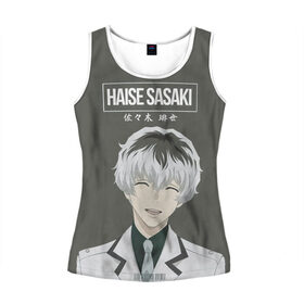 Женская майка 3D с принтом HAISE SASAKE Tokyo Ghoul в Белгороде, 100% полиэстер | круглая горловина, прямой силуэт, длина до линии бедра | anime | kaneki ken | tokyo ghoul | tokyo ghoul: re | аниме | анимэ | гули | джузо сузуя | канеки кен | кузен йошимура | наки | нишики нишио | ре | ренджи йомо | ризе камиширо | токийский гуль | тоука киришима | ута