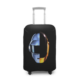 Чехол для чемодана 3D с принтом Daft Punk в Белгороде, 86% полиэфир, 14% спандекс | двустороннее нанесение принта, прорези для ручек и колес | ги мануэль де омем кристо | ню диско | синти поп | техно | тома бангальтер | фанк | французский хаус | электроник рок