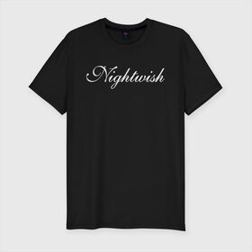 Мужская футболка хлопок Slim с принтом Nightwish Logo / Найтвиш (Z) в Белгороде, 92% хлопок, 8% лайкра | приталенный силуэт, круглый вырез ворота, длина до линии бедра, короткий рукав | music | night wish | nightwish | nuclear blast | rock | spinefarm | лого | музыка | найт виш | найтвиш | рок | симфоник метал | тарья турунен | флор янсен