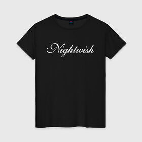Женская футболка хлопок с принтом Nightwish Logo / Найтвиш (Z) в Белгороде, 100% хлопок | прямой крой, круглый вырез горловины, длина до линии бедер, слегка спущенное плечо | music | night wish | nightwish | nuclear blast | rock | spinefarm | лого | музыка | найт виш | найтвиш | рок | симфоник метал | тарья турунен | флор янсен