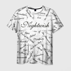 Мужская футболка 3D с принтом Nightwish Songs / Найтвиш песни (Z) в Белгороде, 100% полиэфир | прямой крой, круглый вырез горловины, длина до линии бедер | music | nightwish | nuclear blast | rock | spinefarm | лого | музыка | найтвиш | рок | симфоник метал | тарья турунен | флор янсен