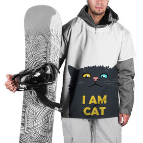 Накидка на куртку 3D с принтом I AM CAT в Белгороде, 100% полиэстер |  | Тематика изображения на принте: animal | cat | i am cat | meow | животное | зверь | кот | кошка | мяу