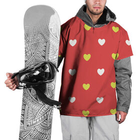 Накидка на куртку 3D с принтом Сердечки на красном паттерн в Белгороде, 100% полиэстер |  | Тематика изображения на принте: background | design | fabric | heart | love | pattern | red | romance | romantic | seamless | valentine | красный | любовь | рисунок | романтика | сердце | узор