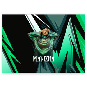 Поздравительная открытка с принтом Манижа Manizha в Белгороде, 100% бумага | плотность бумаги 280 г/м2, матовая, на обратной стороне линовка и место для марки
 | manizha | далеровна | душанбе | евровидение | евровидение 2021 | манижа | певица | таджикистан | хамраева