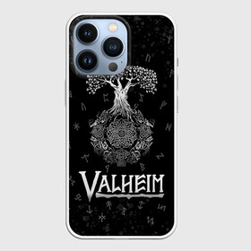 Чехол для iPhone 13 Pro с принтом Valheim | Руны | Иггдрасиль в Белгороде,  |  | Тематика изображения на принте: valheim | вальхейм | дерево | иггдрасиль | игдрасиль | игра | икдросиль | логотип игры | мировое древо | много рун | паттерн | руна | руны