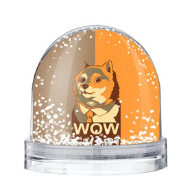 Снежный шар с принтом Doge Wow в Белгороде, Пластик | Изображение внутри шара печатается на глянцевой фотобумаге с двух сторон | animal | art | dog | doge | dogecoin | many x | mem | meme | new | poster | such x | wave | wow | арт | в | галстук | галстуке | двухцветная | животное | зверь | имени | кабосу | мем | мемас | мэм | по | постер | сиба ину | собака | хищник