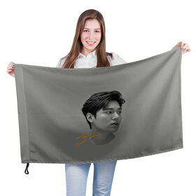 Флаг 3D с принтом Ли Мин Хо Lee Min Ho в Белгороде, 100% полиэстер | плотность ткани — 95 г/м2, размер — 67 х 109 см. Принт наносится с одной стороны | lee min ho | автограф | дорамы | ли мин хо | песни | профиль | роли | фильмы | фото