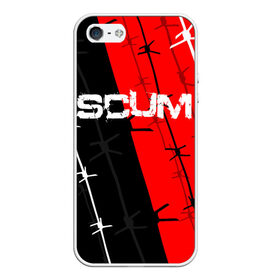 Чехол для iPhone 5/5S матовый с принтом SCUM в Белгороде, Силикон | Область печати: задняя сторона чехла, без боковых панелей | action | game | scum | tec1 | выживание | выжить | ресурсы | скам игра | тюремная