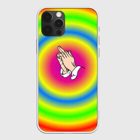 Чехол для iPhone 12 Pro Max с принтом bright print в Белгороде, Силикон |  | bright | молитва | радуга | руки | хиппи