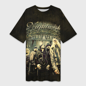 Платье-футболка 3D с принтом NIGHTWISH в Белгороде,  |  | metal | nightwish | tarja turunen | метал | музыка | найтвиш | рок | симфо метал | тарья турунен