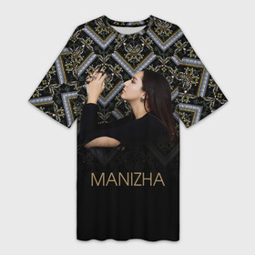 Платье-футболка 3D с принтом Манижа  Manizha в Белгороде,  |  | manizha | далеровна | душанбе | евровидение | евровидение 2021 | манижа | певица | таджикистан | хамраева