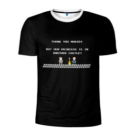 Мужская футболка 3D спортивная с принтом Марио Ёршик в Белгороде, 100% полиэстер с улучшенными характеристиками | приталенный силуэт, круглая горловина, широкие плечи, сужается к линии бедра | 8bit | dendy | game over | sega | super mario | ёршик | игра | прикол | ретро | супер марио