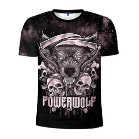 Мужская футболка 3D спортивная с принтом Powerwolf в Белгороде, 100% полиэстер с улучшенными характеристиками | приталенный силуэт, круглая горловина, широкие плечи, сужается к линии бедра | heavy metal | metal | powerwolf | группы | метал | музыка | пауэр метал | рок | хеви метал