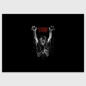 Поздравительная открытка с принтом Cannibal Corpse в Белгороде, 100% бумага | плотность бумаги 280 г/м2, матовая, на обратной стороне линовка и место для марки
 | Тематика изображения на принте: cannibal corpse | kreator | punk rock | slayer | sodom | анархия | блэк метал | гаражный рок | гранж | дэт метал | металл | панк рок | рок музыка | рок н ролл | рокер | треш метал | труп каннибал | тяжелый рок | хард рок