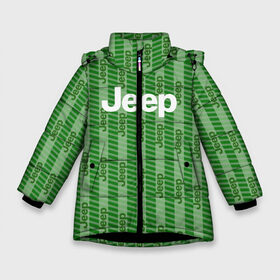 Зимняя куртка для девочек 3D с принтом Jeep в Белгороде, ткань верха — 100% полиэстер; подклад — 100% полиэстер, утеплитель — 100% полиэстер. | длина ниже бедра, удлиненная спинка, воротник стойка и отстегивающийся капюшон. Есть боковые карманы с листочкой на кнопках, утяжки по низу изделия и внутренний карман на молнии. 

Предусмотрены светоотражающий принт на спинке, радужный светоотражающий элемент на пуллере молнии и на резинке для утяжки. | Тематика изображения на принте: auto | jeep | sport | авто | автомобили | автомобиль | автомобильные | бренд | внедорожники | легковые | марка | пикапы | спорт