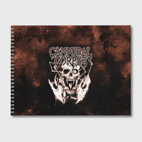 Альбом для рисования с принтом Cannibal Corpse в Белгороде, 100% бумага
 | матовая бумага, плотность 200 мг. | Тематика изображения на принте: canibal corpse | cannibal corpse | death metal | группы | дэт метал | канибал корпс | метал | рок
