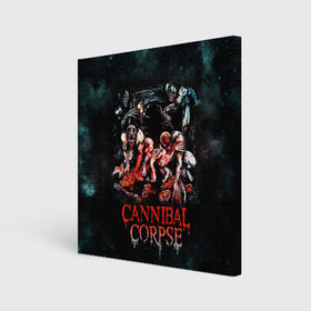 Холст квадратный с принтом Cannibal Corpse в Белгороде, 100% ПВХ |  | canibal corpse | cannibal corpse | death metal | группы | дэт метал | канибал корпс | метал | рок