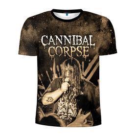 Мужская футболка 3D спортивная с принтом Cannibal Corpse в Белгороде, 100% полиэстер с улучшенными характеристиками | приталенный силуэт, круглая горловина, широкие плечи, сужается к линии бедра | Тематика изображения на принте: canibal corpse | cannibal corpse | death metal | группы | дэт метал | канибал корпс | метал | рок
