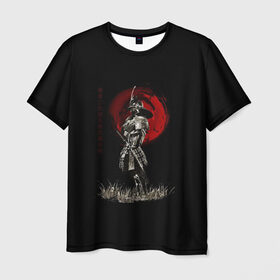 Мужская футболка 3D с принтом Самурай после битвы в Белгороде, 100% полиэфир | прямой крой, круглый вырез горловины, длина до линии бедер | Тематика изображения на принте: боевые искусства | история | легендарные воины | минимализм | самурай