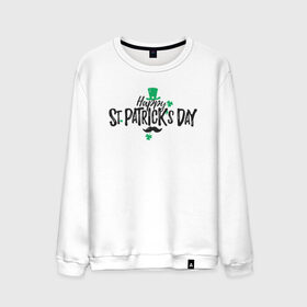 Мужской свитшот хлопок с принтом ST.Patrick в Белгороде, 100% хлопок |  | saint patricks day | арт | графика | март | патрик | святой патрик